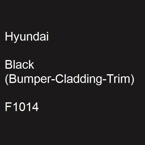 Hyundai, Black (Bumper-Cladding-Trim), F1014.